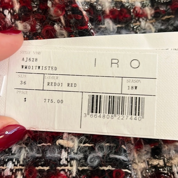 Iro Twisted Coat, Winter 2018. Size 36. NEVER WORN. NWT - Picture 4 of 4